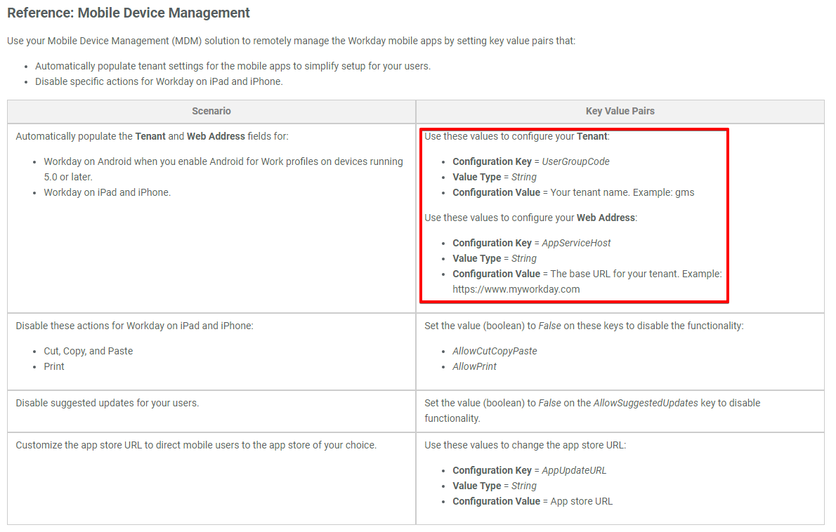 Publishing the Workday app with Application Configuration in VMware ...