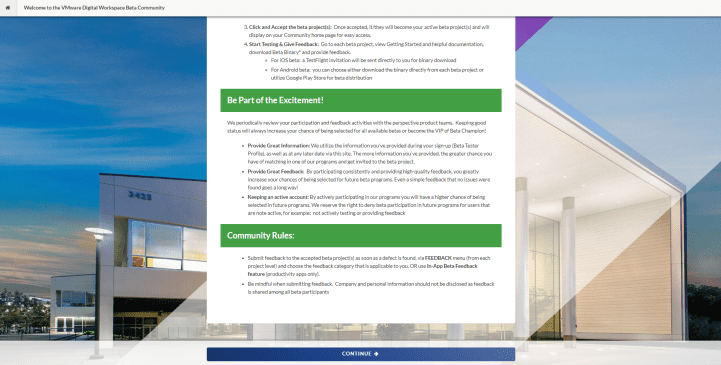 Welcome to the VMware Digital Workspace Beta Commu1