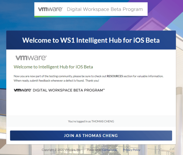 Welcome to WS1 Intelligent Hub for iOS Beta - Goog3