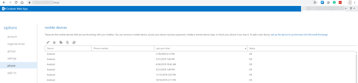 mobile devices - Outlook Web App - Google Chrome 2